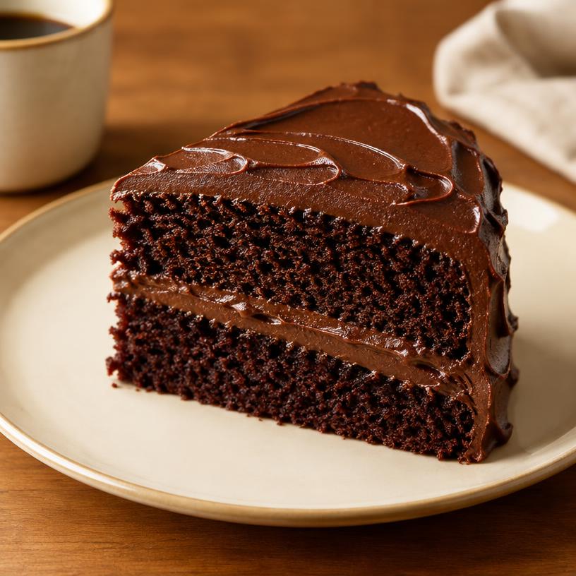 Chocolate Fudge Cake Slice